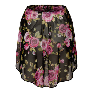 Rose Print Pull-on Skirt